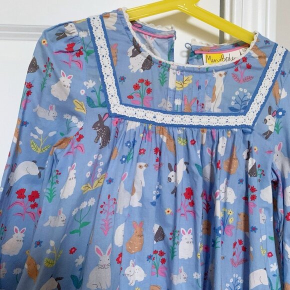 Mini Boden Girl Lace Trim Woven Dress EUC 6-7 years - Picture 4 of 7